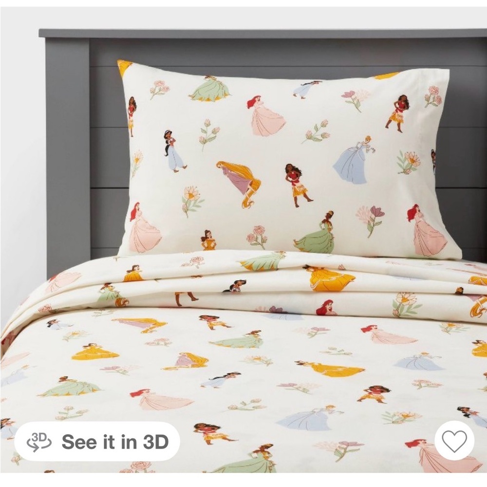 NWT Twin Disney Princess Kids' Sheet Set - Pillowfort Disney Collection